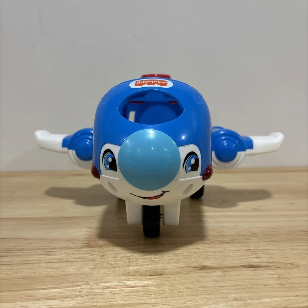Fisher Price Little People Travel Together Blue Airplane Lights Sounds 2 Pilots